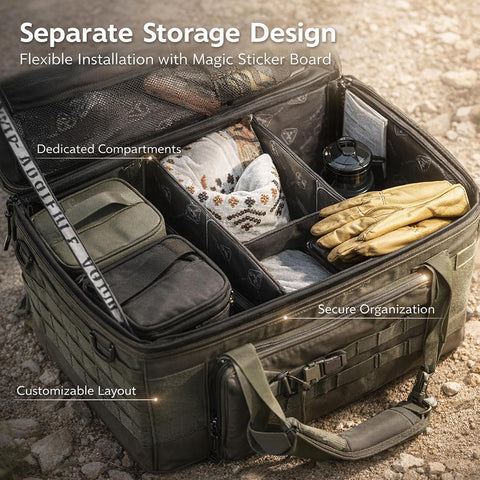 Camping Storage Bag Heavy Duty Travel Gear Organizer – Large Capacity Outdoor Equipment Carry Case (52 x 35 x 50 cm)