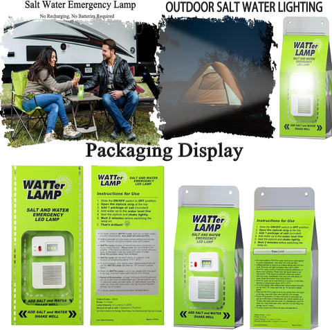 Salt Water Lamp Emergency Lighting Outdoor Lamp No Battery Pollution-Free