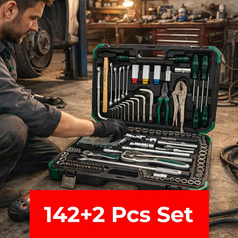 Precision 142 Pcs Ratcheting Screwdriver & Socket Bit Set – Repair Tool Kit with Magnetic Driver