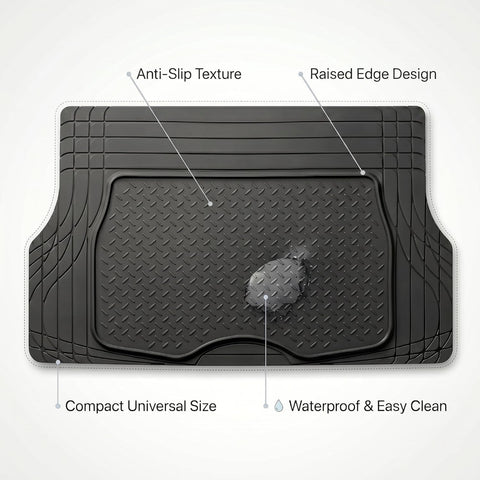 Car Boot Mat, Heavy Duty Waterproof Trunk Liner, Anti-Slip Rubber Cargo Mat (126x80 Cms) (Copy) (Copy) (Copy) (Copy)
