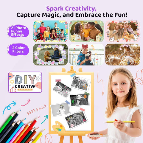 Instant Print Camera for Kids
