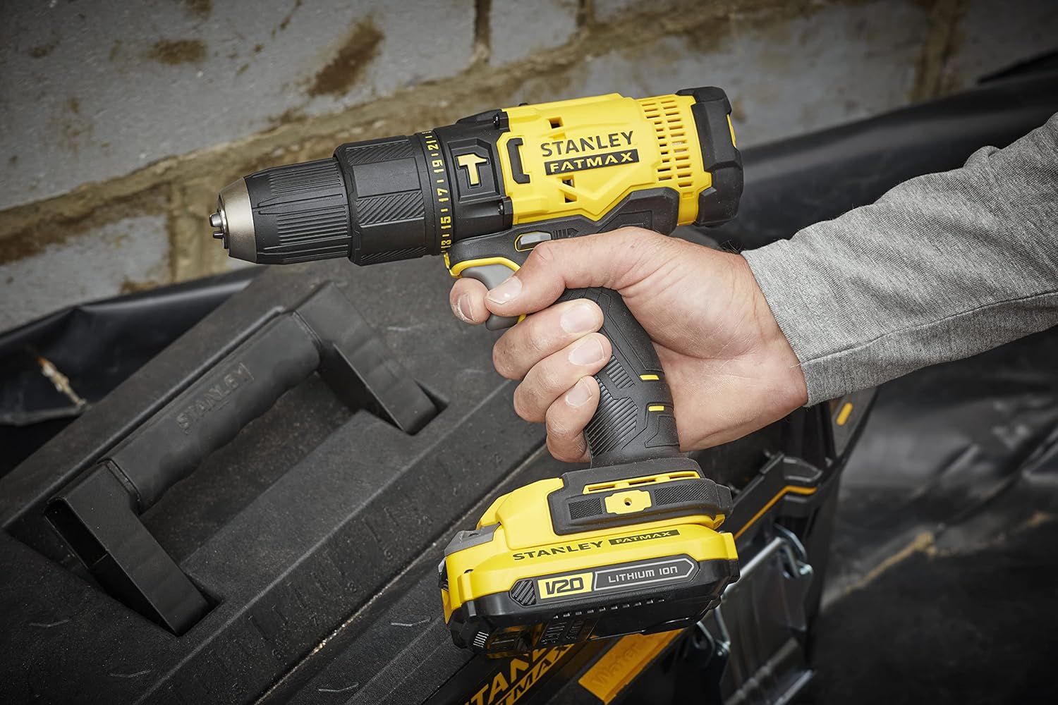 STANLEY FATMAX Cordless Brushed Hammer Drill Machine With