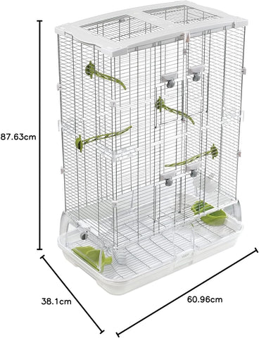 Vision M02 Wire Bird Cage, Bird Home For Parakeets, Finches And Canaries, Tall Medium