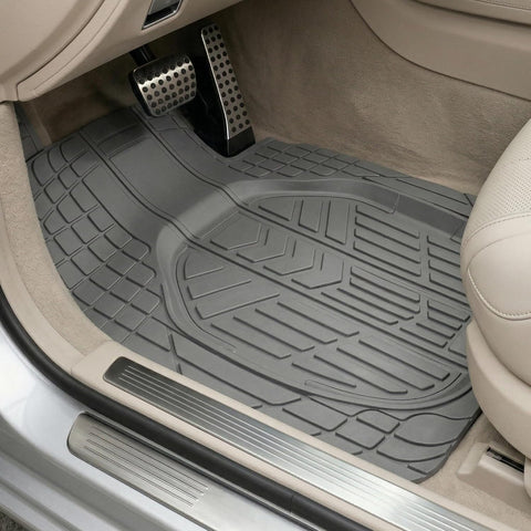 3 Pcs Set Car Floor Mats, Premium Rubber Anti-Slip Waterproof Car Mats with Cargo Liner, All Weather Front and Rear Connected Mats (78 * 54cm)