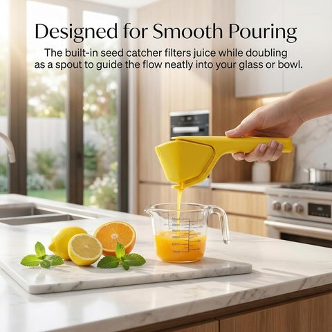 Dreamfarm Fluicer Lemon Juicer, Stainless Steel & BPA-Free Materials, Folds Flat, Perfect For Lemons & Limes