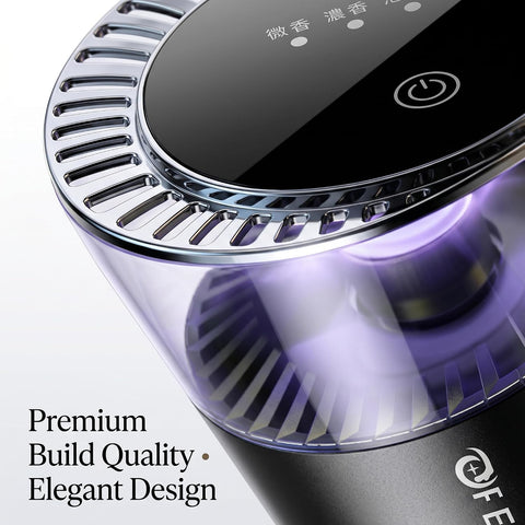 Aromatherapy Car Air Freshener Diffuser – USB Rechargeable Waterless Aromatherapy Humidifier, with Light - Oriental Golden Osmanthus