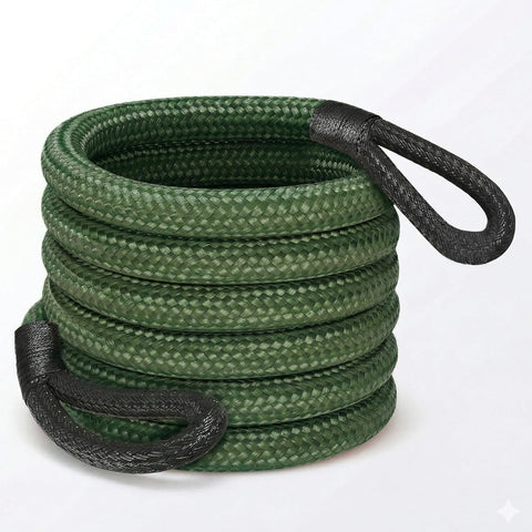 15T - 9M Heavy Duty Synthetic Winch Rope – Off-Road Recovery Tow Rope with Reinforced Loops, High Strength Braided Cable for SUV, Truck, ATV, UTV