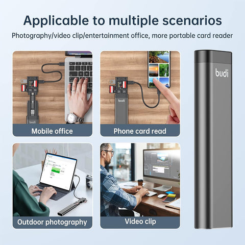 Budi - USB-C Card reader, Multifunction cables DC536B