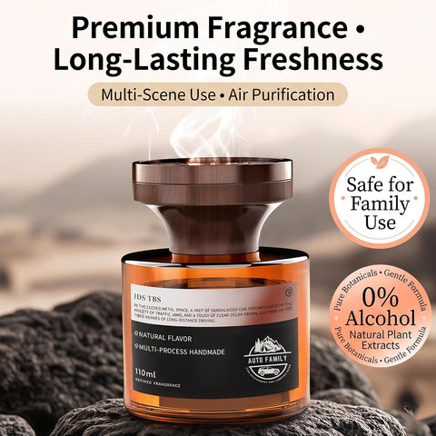 Car Perfume Diffuser Bottle Long Lasting Air Freshener Natural Essential Oil Fragrance for Car Interior Home Office – 0% Alcohol - Eau de Cologne
