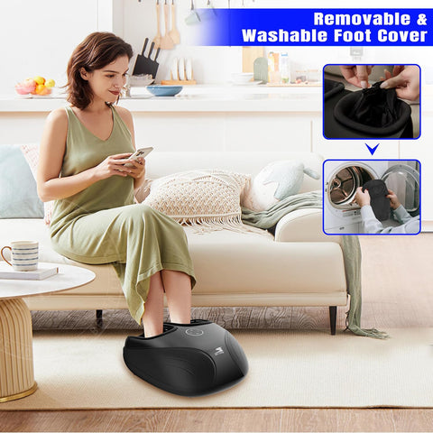 Shiatsu Foot Massager Machine with Heat, Electric Feet Massager for Pain Relief & Circulation,