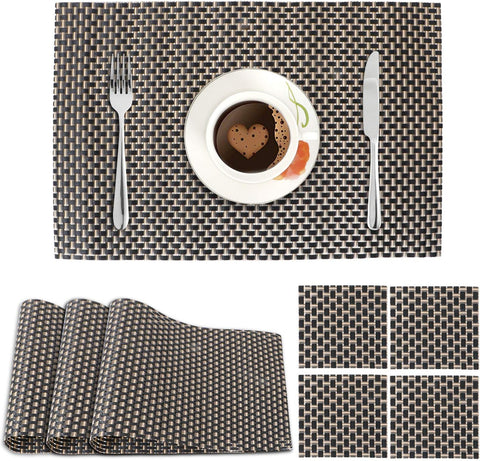 PVC Non-Slip Heat Resistant, Table Set for Kitchen, Dining Table, Hotel (10Pc Set)