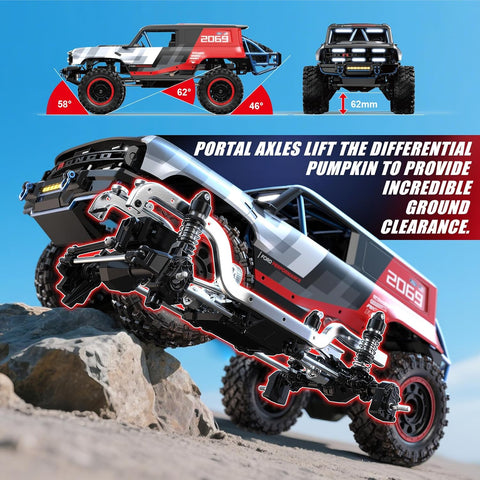 Ford Bronco R Brushless RC Crawlers for Adults, Waterproof 4X4 Off-Road RC Rock Trucks with Portal Axles