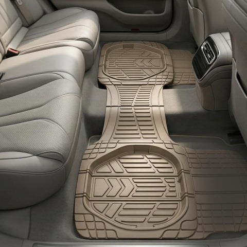 Premium Rubber Car Floor Mats, 78x54cm 5 Pcs Set, Anti-Slip Waterproof with Cargo Liner