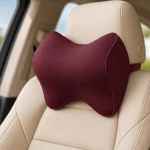 Neck Support Pillow Memory Foam, Ergonomic Headrest Cushion for Car and Office Use Neck Pain Relief Cushion for Driving,