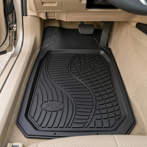 5 Pcs Set Car Floor Mats, Premium Rubber Anti-Slip Waterproof Car Mats with Cargo Liner, All Weather Front, Rear & Center Mats 70x50