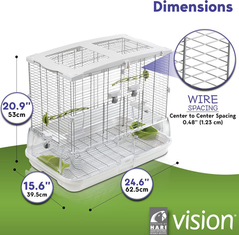 Vision Cage/ Home For Birds Regular, 62.5 X 39.5 X 53 cm, Medium