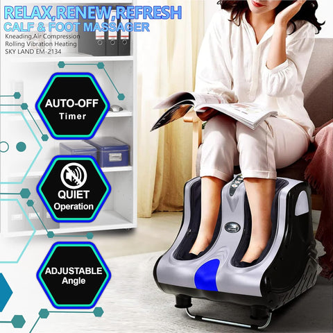 Kneading, Air Compression Rolling Vibration Warming Foot Massager And Calf Massager