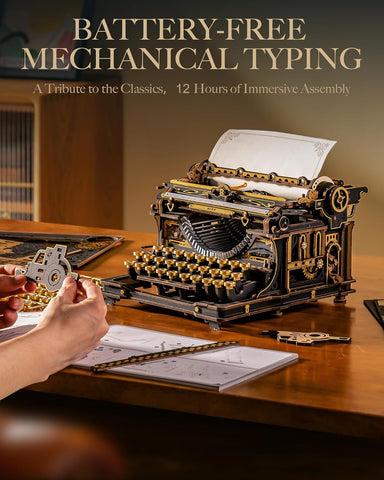 ROKR Classic Mechanical Writing Machine Model 3D Wooden Puzzle