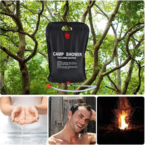 Portable Shower Bag – 5 Gallons/20 Litres | Outdoor Camping Shower for Hiking