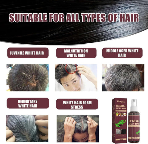 Hair Nourishing Spray White To Blacks Black Herbal Hairs Liquid (3Pc Pack)