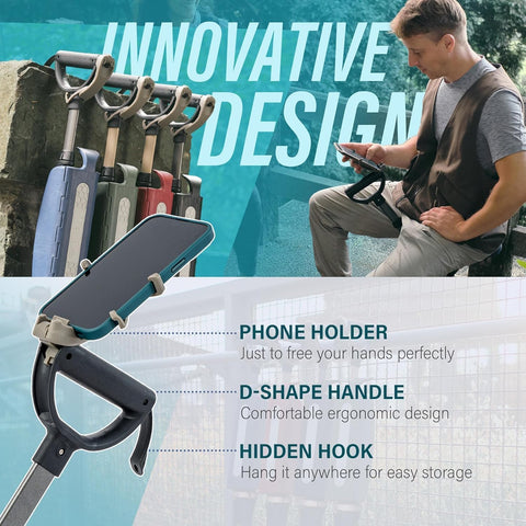 The Ta Da Seat Stick / Chair - the walking cane/ stick that converts to a tripod chair