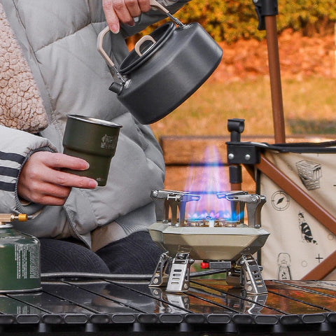 Foldable Camping Gas Stove – Lightweight Outdoor Camping Stove for Hiking, Backpacking & Emergency Cooking