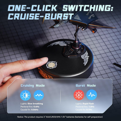 ROKR 3D Metal Puzzles for Adults Manta Ray Mechanical 3D Metal Model Kits for Adults to Build Unique Electric Mechanical Toy