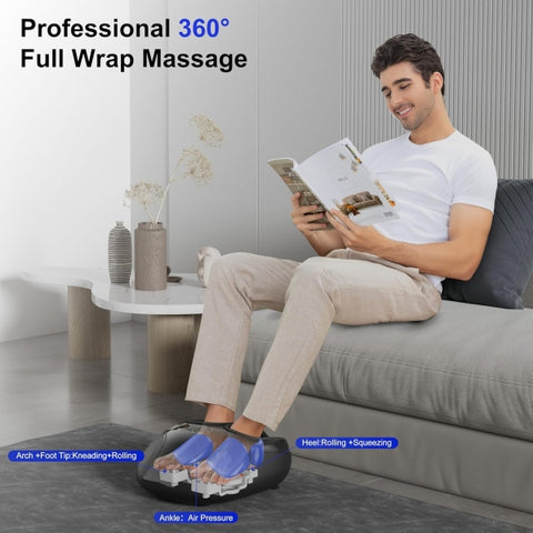 Shiatsu Foot Massager Machine with Heat, Electric Feet Massager for Pain Relief & Circulation,
