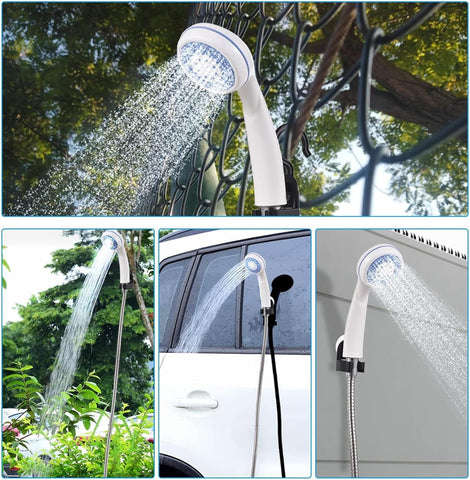 Electric Rechargeable Portable Camping Shower, Powered by Rechargeable Battery for Camping, Hiking, Traveling