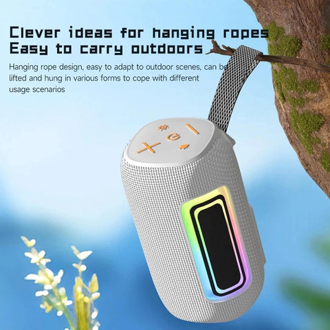 Portable Heavy Bass Bluetooth Speaker with RGB Lights – Wireless Waterproof Mini Speaker with Deep Bass & HD Sound