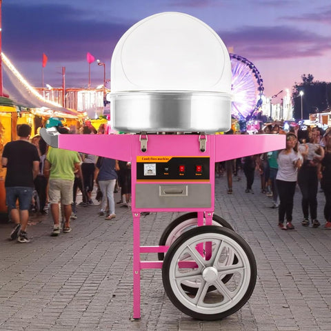 Olmecs Commercial Counter-top Cotton Candy Machine with Cart