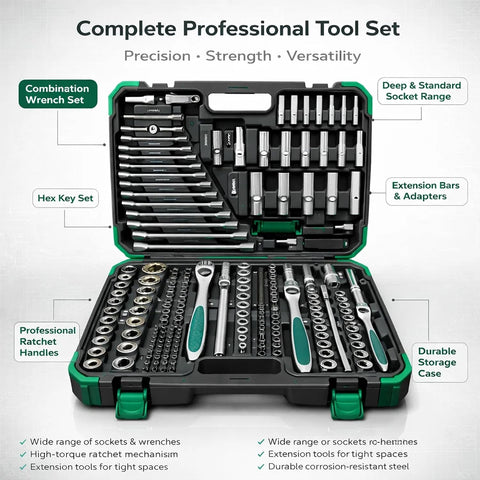 Precision 218 Pcs Ratcheting Screwdriver & Socket Bit Set – Repair Tool Kit with Magnetic Driver