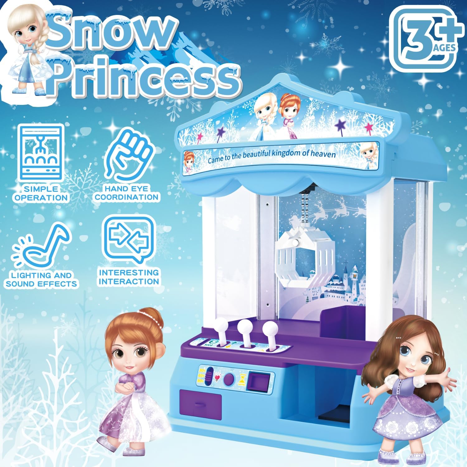 Family Indoor Mini Insert Coins Machine Girl Home Game Pretend Toys Claw Toy For Kids