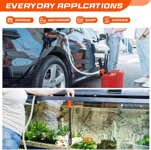 Fuel Transfer Pump, Portable Battery Powered Siphon Pump, for Fuel, Water, Diesel and Fluid Transfer - CENXI