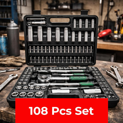 Precision 108 Pcs Ratcheting Screwdriver & Socket Bit Set – Repair Tool Kit with Magnetic Driver
