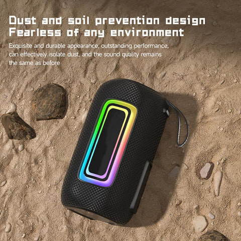Portable Heavy Bass Bluetooth Speaker with RGB Lights – Wireless Waterproof Mini Speaker with Deep Bass & HD Sound