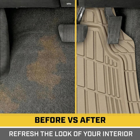 Premium Rubber Car Floor Mats, 76 * 54cm 5 Pcs Set, Anti-Slip Waterproof with Cargo Liner