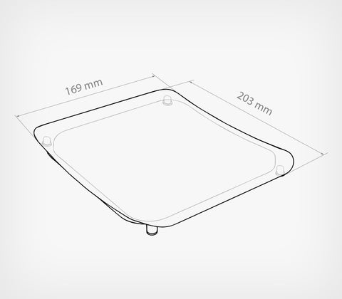 Crystal Clear Acrylic Cash Tray with Non-Slip Feet