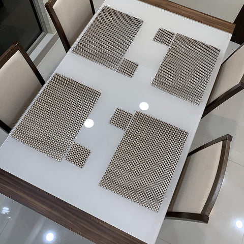 PVC Non-Slip Heat Resistant, Table Set for Kitchen, Dining Table, Hotel (10Pc Set)