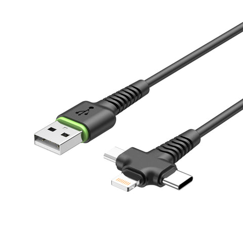 Budi 25cm 3 in 1 3A faster cable DC150+ plus025