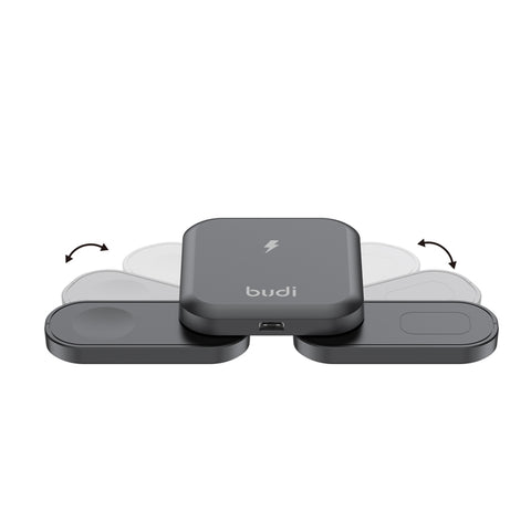 Budi MagSafe Foldable Magnetic 3 in 1 Wireless Charger WL4500B