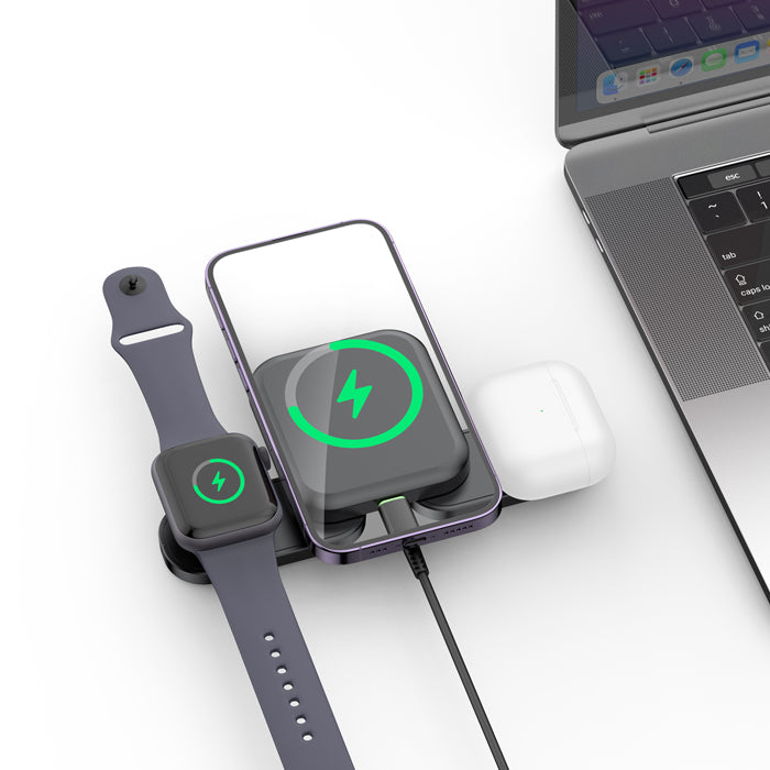 Budi MagSafe Foldable Magnetic 3 in 1 Wireless Charger WL4500B