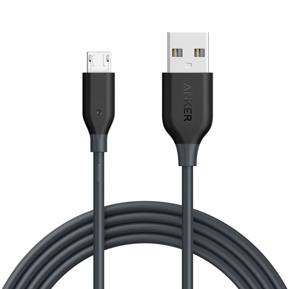 Anker PowerLine Micro USB (6ft) - Fast and Durable Charging Cable, with Aramid Fiber and 10,000+ Bend Lifespan for Samsung