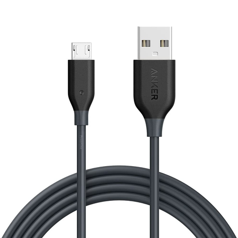 Anker PowerLine Micro USB (6ft) - Fast and Durable Charging Cable, with Aramid Fiber and 10,000+ Bend Lifespan for Samsung