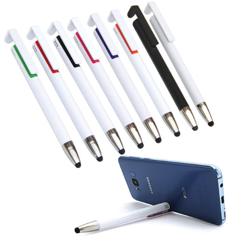 Olmecs Promotional Plastic Pen with Mobile Holder & Stylus (100Pc Pack)