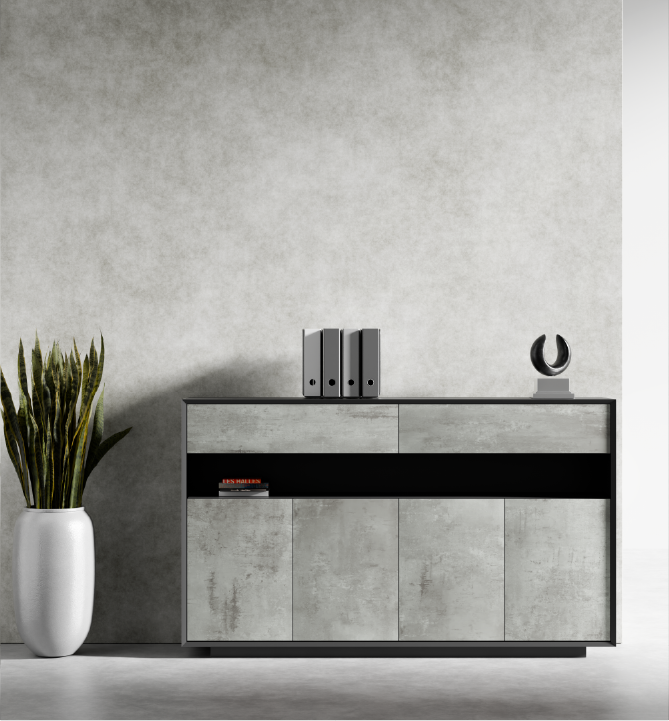 NAVO Series A Medium Height Credenza Cabinet