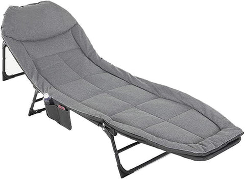 Willow Folding Camping Bed Portable Sleep Bed with Pockets Comfort Chair