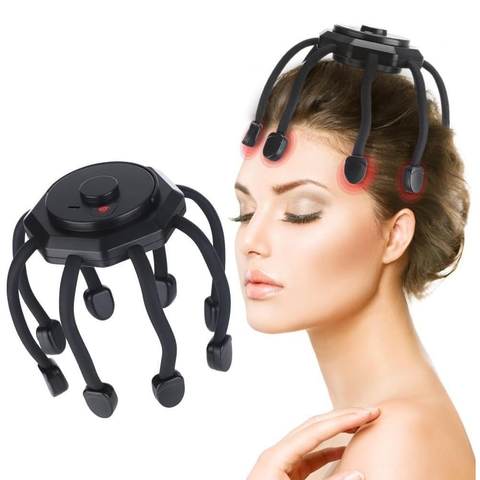 Olmecs Electric Head Massager Octopus Scalp Massagers,360 Degree Automatic