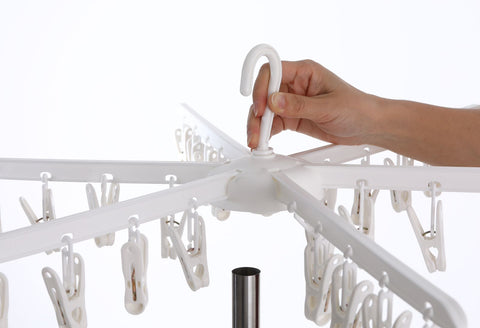 Little Angel 3 Layer Hanger & Clips Clothes Dryer Stand - White