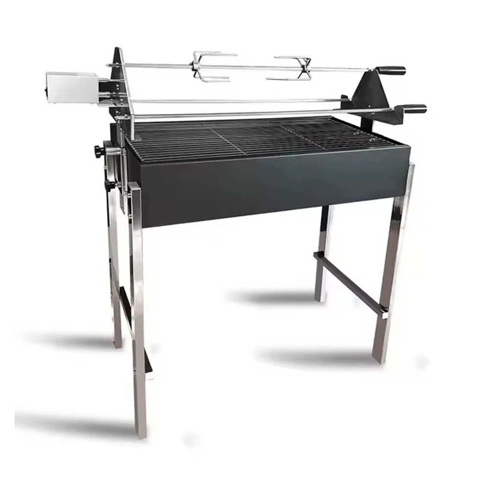 Olmecs Folding BBQ Grill Smokeless Stove 3 Sticks Grill with Rotisserie Kit